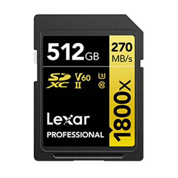 Lexar 雷克沙 Professional 1800x SDXC UHS-II 512G記憶卡 GOLD 系列