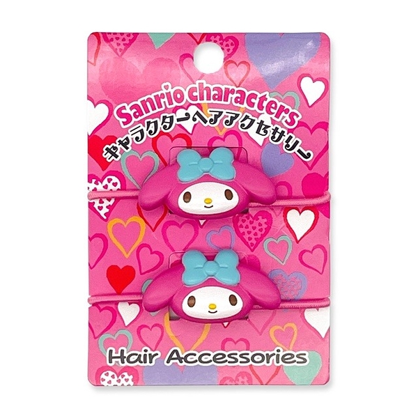 【震撼精品百貨】My Melody_美樂蒂~日本Sanrio三麗鷗美樂蒂造型塑膠彈力髮圈2入組(大頭款)*26855