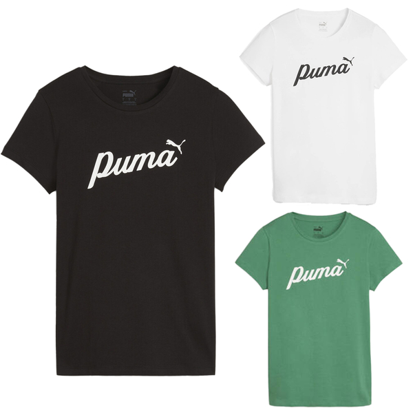 Puma 短袖上衣 女裝 手繪Logo 黑/白/綠【運動世界】67931501/67931502/67931586 product thumbnail 2