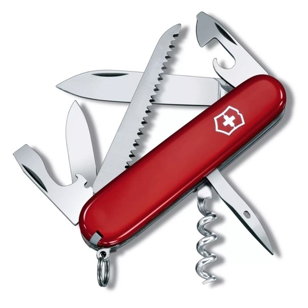 【Victorinox 瑞士維氏】瑞士刀 CAMPER 13用刀 91mm-紅(1.3613)