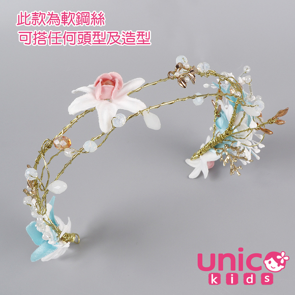 UNICO 兒童 森林系小公主表演拍照最佳配飾花環+耳夾耳環組 product thumbnail 5