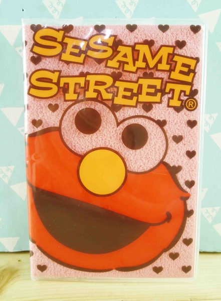 【震撼精品百貨】Sesame Street_芝麻街~證件套-粉咖啡愛心