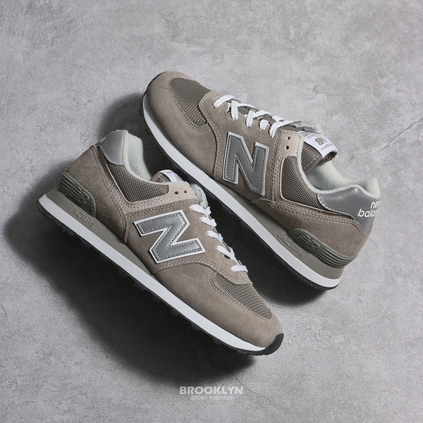 NEW BALANCE 休閒鞋 NB 574 元祖灰 麂皮 反光 復古 男女 ML574EVG