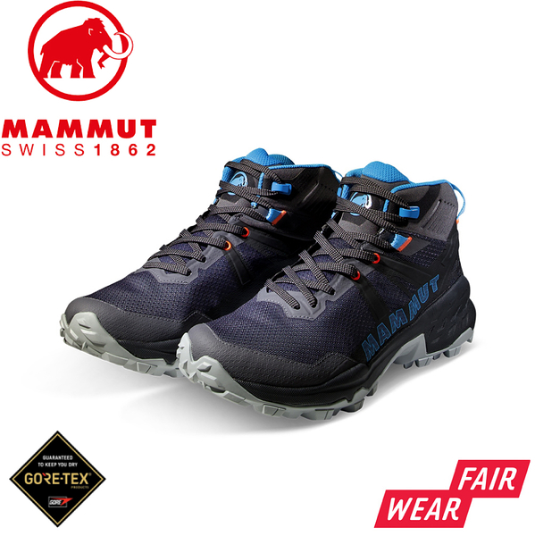 【MAMMUT 長毛象 女 Sertig II Mid GTX 中筒健行鞋《深鈦金灰》】3030-04840/機能鞋/登山鞋