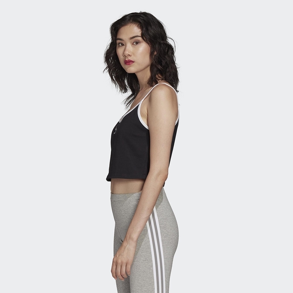 【現貨】Adidas ORIGINALS ADICOLOR 女裝 背心 短版 細肩帶 刺繡 棉 黑【運動世界】FM2617 product thumbnail 3