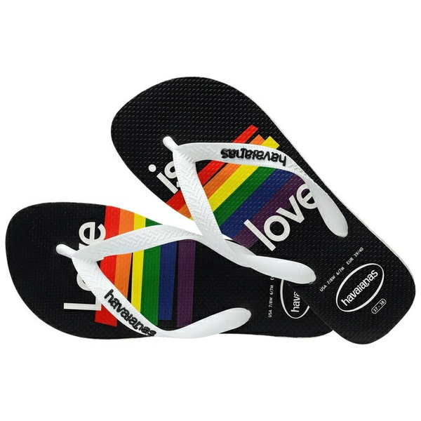 havaianas 哈瓦士 巴西人字拖 男款/女款 Top pride 白帶黑底彩虹 涼鞋 拖鞋 夾腳拖 海灘鞋【南風百貨】 product thumbnail 2