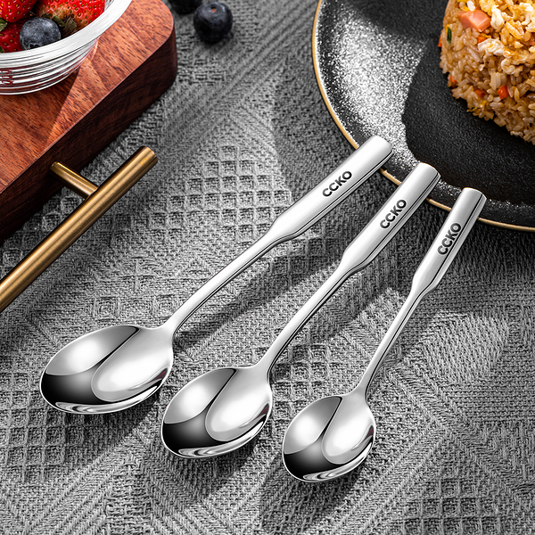 【CCKO】316不鏽鋼 尖頭餐匙-中 16.7cm 尖頭湯匙 不鏽鋼湯匙 不鏽鋼餐匙 餐匙