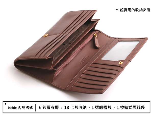 【全新品公司貨】BRAUN BUFFEL 德國小金牛 真皮長夾 豆沙粉【寧寧小舖/台中30年老店】BF608-200-1 product thumbnail 4