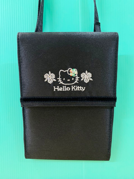 【震撼精品百貨】Hello Kitty 凱蒂貓~Sanrio HELLO KITTY斜背袋/手提袋-黑#63619 product thumbnail 3