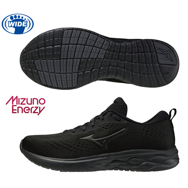 Mizuno 美津濃 男鞋 慢跑鞋 休閒鞋 Wave Revolt 2 3E寬楦 黑【運動世界】J1GC218511 product thumbnail 3