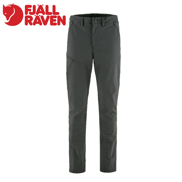 【Fjallraven 小狐狸 男 Abisko Trail Stretch 長褲《深灰(R)》】F12200163/登山健行褲