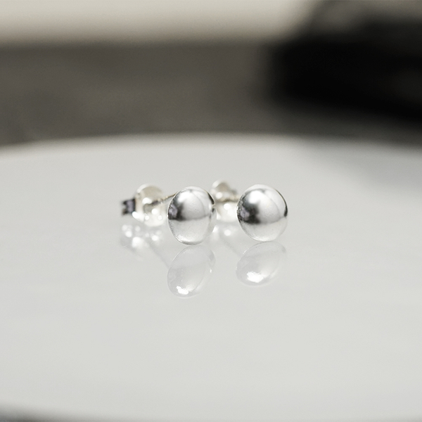 圓環經典系列耳環 圓潤小款 925純銀 針式耳環