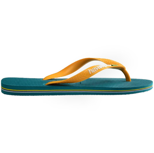 HAVAIANAS 哈瓦仕 人字拖 BRASIL LOGO 綠黃 拖鞋 男 41108501832U product thumbnail 3