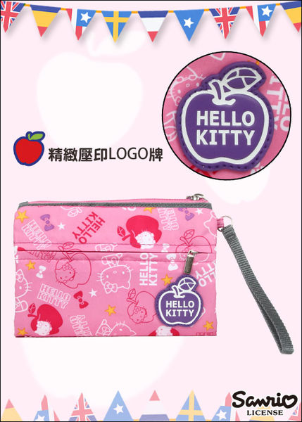 【Hello Kitty】蘋果樂園萬用包-粉紅(KT00Q08PK) product thumbnail 2
