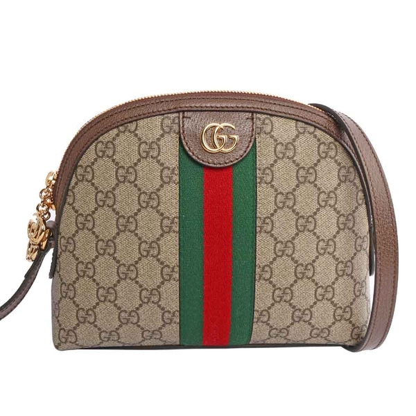 【GUCCI】GG Ophidia Supreme綠紅綠貝殼包(蔡依林款) 499621-K05NG-8745