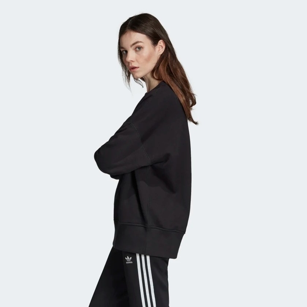 ADIDAS ORIGINALS SWEATSHIRT 女裝 長袖 大學T 休閒 純棉 基本款 黑【運動世界】ED5845 product thumbnail 3