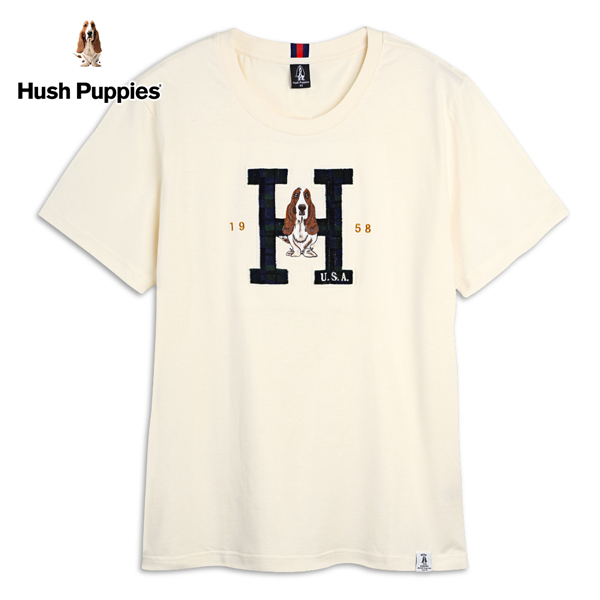 Hush Puppies T恤 男裝經典H格紋刺繡狗短袖T恤 product thumbnail 2