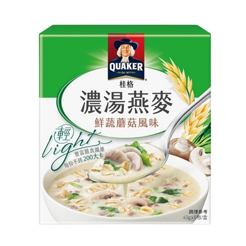 桂格濃湯燕麥盒裝5入系列(鮮蔬蘑菇/奶油玉米/白醬雞肉/番茄牛肉/洋蔥起司)(五入/盒)【愛買】 product thumbnail 3