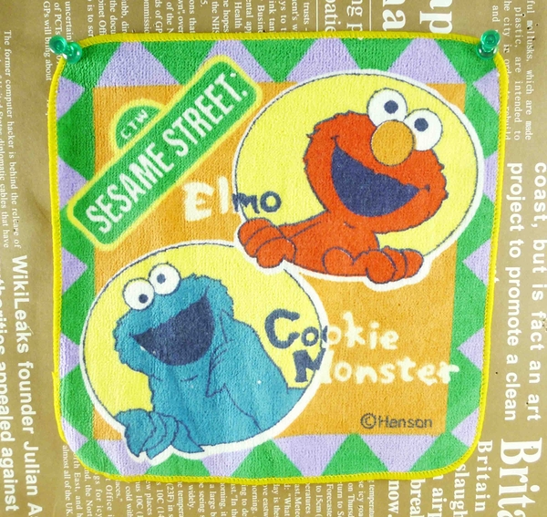 【震撼精品百貨】Sesame Street_芝麻街~小方巾-綠色