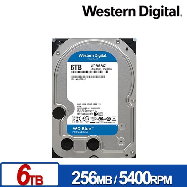 WD 藍標 6TB 3.5吋 SATA硬碟 WD60EZAZ product thumbnail 2