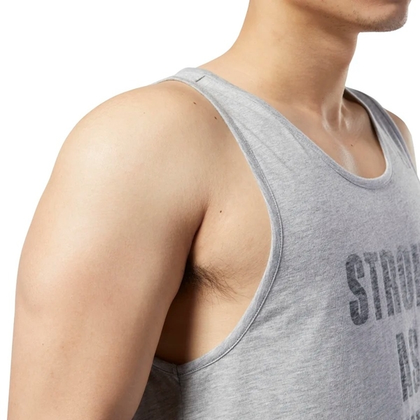 REEBOK LES MILLS® GRAPHIC TANK TOP 男裝 背心 慢跑 訓練 休閒 乾爽 灰【運動世界】ED0581 product thumbnail 8