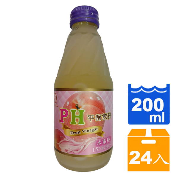 工研PH平衡飲料-水蜜桃200ml(24入)/箱【康鄰超市】