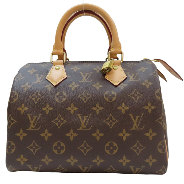 【二手名牌BRAND OFF】LOUIS VUITTON LV 路易威登 棕色 原花 PVC塗層帆布 SPEEDY 25 手提包 M41109