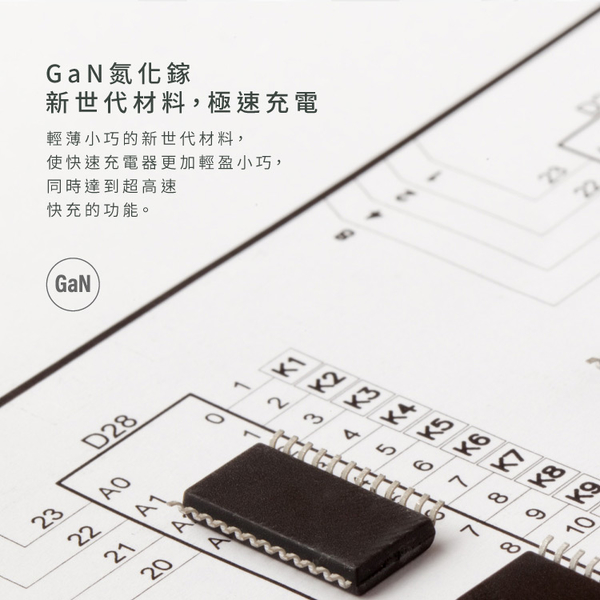 Osiemsens 迷你GaN 氮化鎵33W充電器-黑+WIDEX蘋果認證 Type-C to Lightning PD30W快充線2米 product thumbnail 4