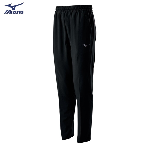 MIZUNO Slim FIT 男裝 長褲 套裝 平織 4WAY彈性 合身 兩側拉鍊口袋 黑【運動世界】32TD008609