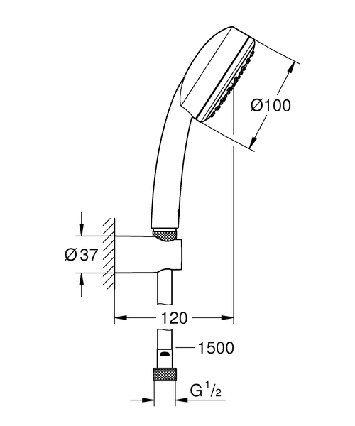 【麗室衛浴】德國GROHE 26084002 TEMPESTA COSMOPOLITAN 100 掛勾組 product thumbnail 2