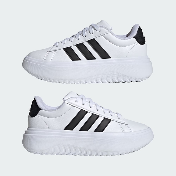 adidas GRAND COURT PLATFORM 休閒鞋 女鞋 運動鞋 厚底 增高 白 IE1092