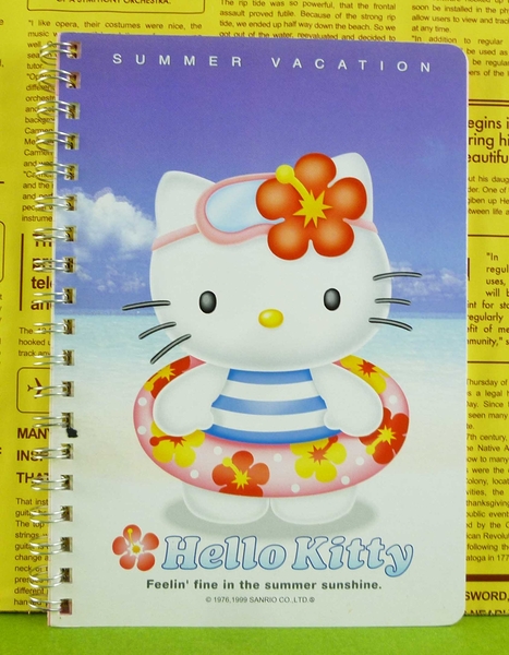 【震撼精品百貨】Hello Kitty 凱蒂貓~筆記本~泳圈【共1款】