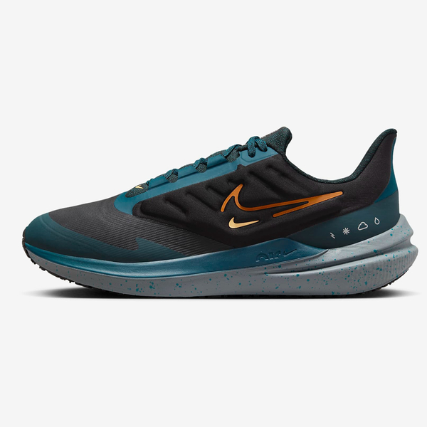 Nike 男鞋 慢跑鞋 防潑水 Winflo 9 Shield 黑藍綠【運動世界】DM1106-002 product thumbnail 2