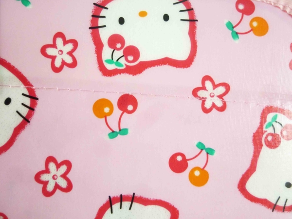 【震撼精品百貨】Hello Kitty 凱蒂貓~整理收納袋-可裝面紙-粉色底-KT櫻桃圖案【共1款】 product thumbnail 6