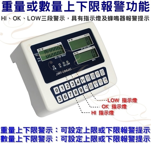 hobon 電子秤 JWI-3000C系列 新型計數台秤 台面 40X50 CM product thumbnail 5