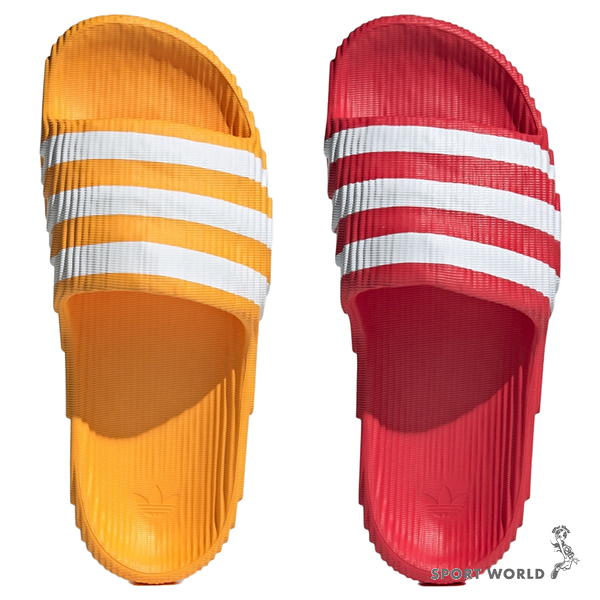 Adidas 拖鞋 男鞋 女鞋 防水 ADILETTE 22 黃/紅【運動世界】IE9183/IG9259