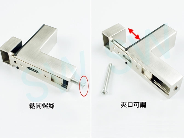 OC001S鋅合金玻璃夾 玻璃夾（1個/組) 固定座 置物架夾子 玻璃平台夾具 固定夾 層板夾層板托