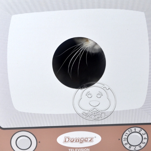 【培菓平價寵物網】DYY》電視機紙貓屋電視機紙箱43.5X31X31cm