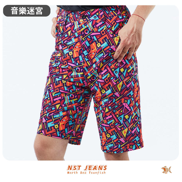 【NST Jeans】古著藍格蘇格蘭紋 男彈性短褲(中腰 鬆緊帶) 特大尺碼 台製 398-25988 product thumbnail 8