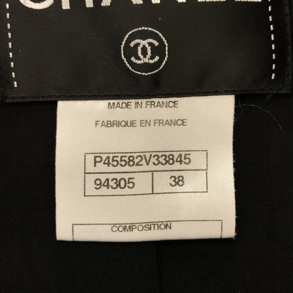 【二手名牌BRAND OFF】CHANEL 香奈兒 黑色 純棉 真絲 戰壕 大衣 P45582V33845 product thumbnail 6