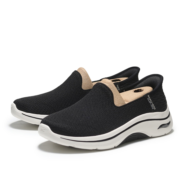 SKECHERS 健走鞋 GO WALK ARCH FIT 2.0 黑白 瞬穿 寬楦 女 125315WBKW