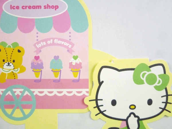 【震撼精品百貨】Hello Kitty 凱蒂貓~卡片-餐車(M) product thumbnail 3