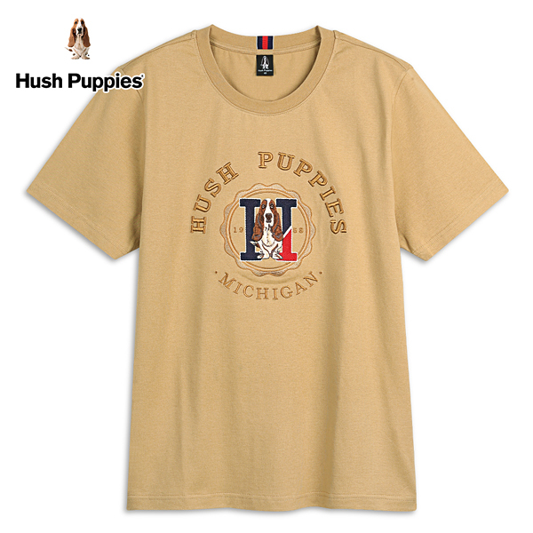 Hush Puppies T恤 男裝經典刺繡狗品牌圖騰短袖T恤
