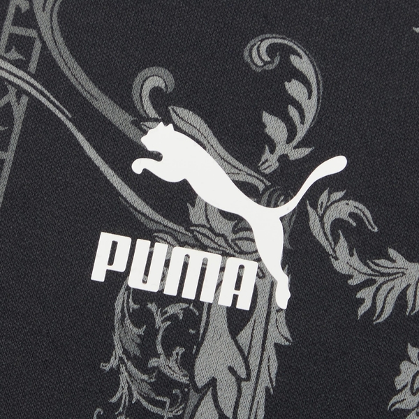 PUMA Nuluxe 男裝 長袖 棉質 針織 休閒 復古 滿版 印花 黑灰 歐規【運動世界】53030501 product thumbnail 3