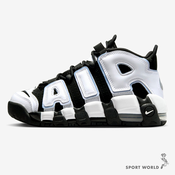 Nike Air More Uptempo GS 大童女鞋休閒鞋大AIR 氣墊白黑DQ6200-001