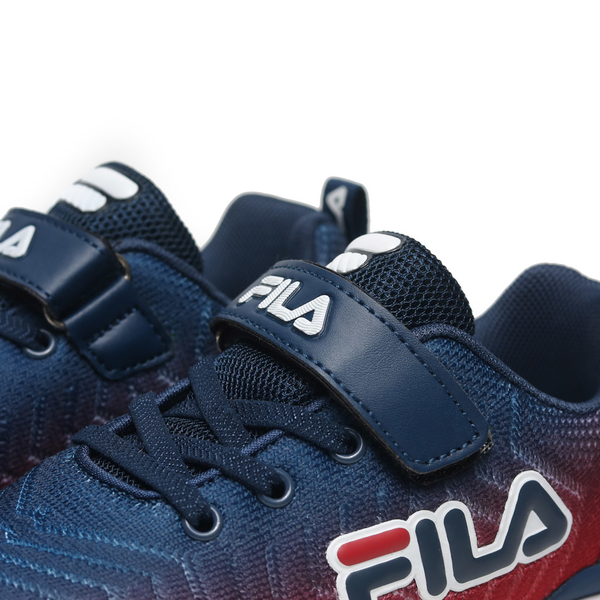 FILA 休閒鞋 藍紅 漸層 黏帶 氣墊 運動鞋 中童 3J402X313 product thumbnail 2