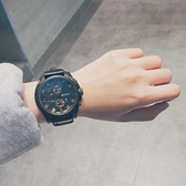 英國法國小眾手錶男女學生韓版簡約大錶盤超大潮流防水個性中國警  全館免運