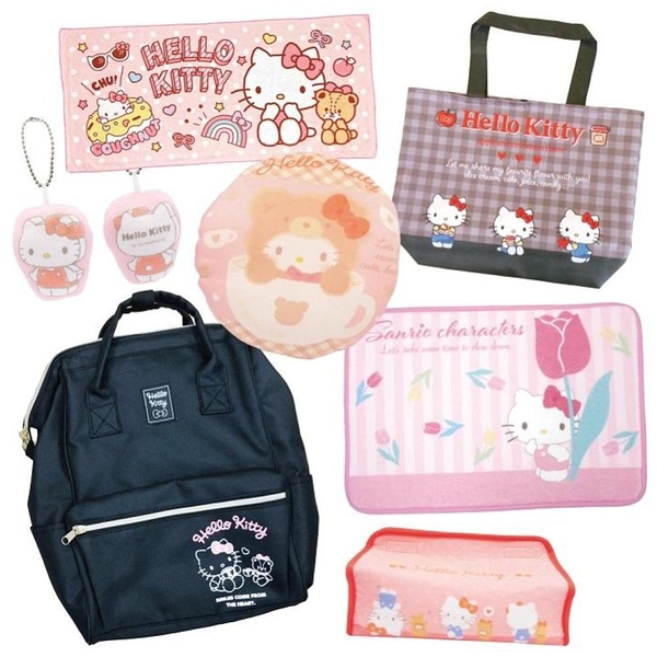 【震撼精品百貨】Hello Kitty 凱蒂貓~日本SANRIO三麗鷗 KITTY2022年福袋(後背包/7件組)*13865