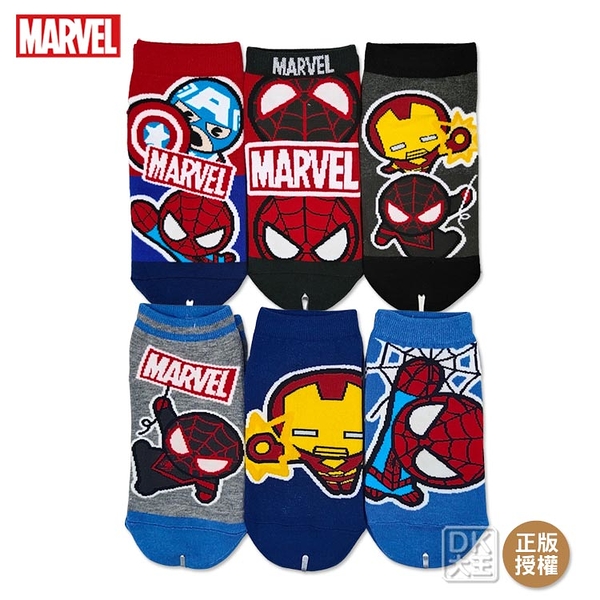 復仇者聯盟直板襪 童襪 鋼鐵人/蜘蛛人/美國隊長 漫威 MARVEL【DK大王】