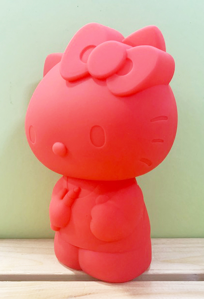 【震撼精品百貨】Hello Kitty 凱蒂貓~Hello Kitty日本SANRIO三麗鷗KITTY化妝包/筆袋-造型矽膠紅*46304 product thumbnail 2